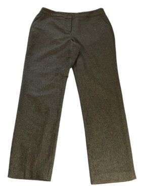 Talbots Curvy Sz 10 Wool Blend Black/White Micro Dot Dress Pants Lined Women’s